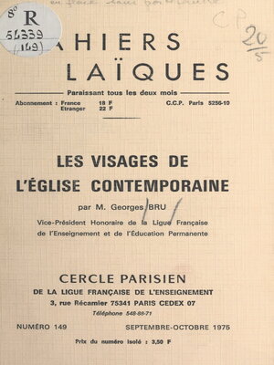 cover image of Les visages de l'Église contemporaine